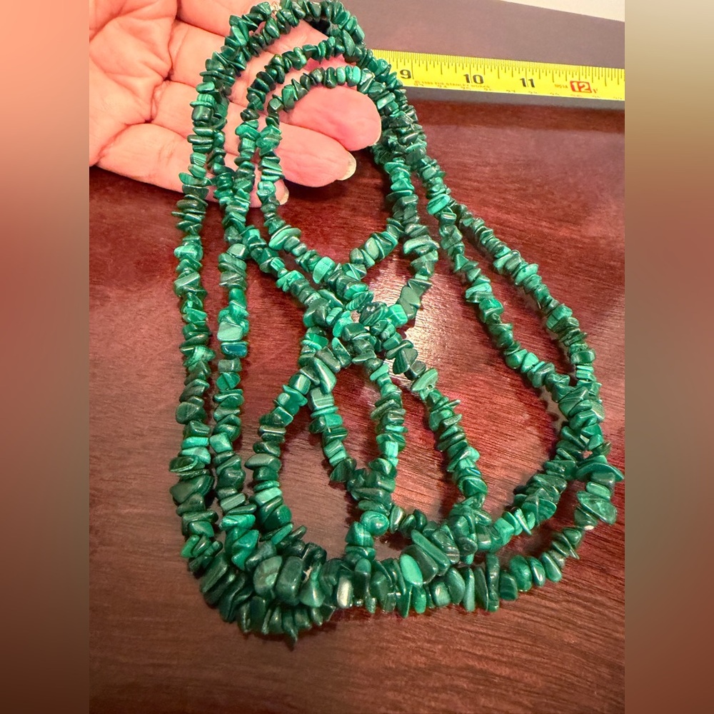 Jay King malachite strand Necklace new 60inches length - Picture 5 of 9